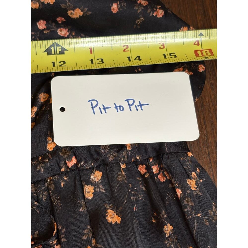 A.P.C. x Liberty Fabric Floral Print Antoinette Dress Black 34 EU 2 US - Picture 8 of 10